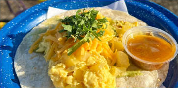 Breakfast Taco at Con Huevos Tacos