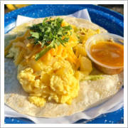 Breakfast Taco at Con Huevos Tacos