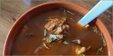 Vegan Menudo Chico at El Palote Panaderia