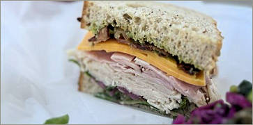 Ham and Turkey Club Sandwich at Fehrenbacher's Meats & Eats