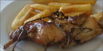 Rabbit with Fries at Can Vilaro