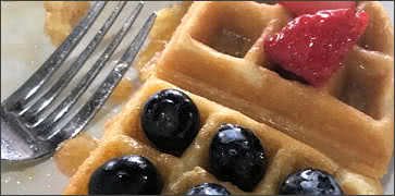 Southern Style Waffles with Berries at Florence's