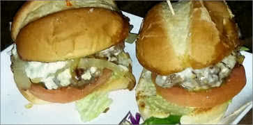 Angus Sliders with Grilled Onions and Bleu Cheese at KC'S Steak House