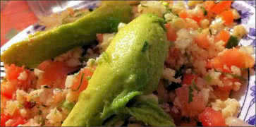 Tostada de Ceviche at La Texanita