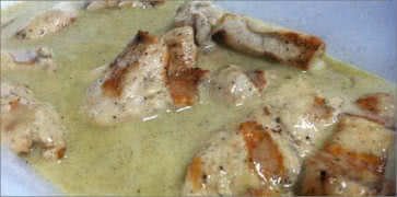 Chicken Paillard in Dijon Cream Sauce at Mama Roomba