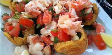 Tostones Rellenos at Mambo's Cafe