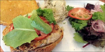 Salmon Burger at Meal Ticket