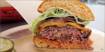 Atomic Bacon Burger at Moo Creamery