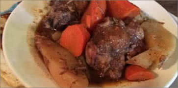 Ox Tail with Potatoes and Carrots at Pyrenees Cafe