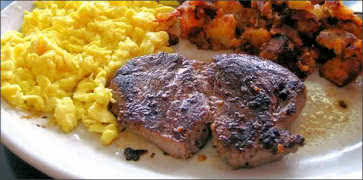 Breakfast Steak Plate at Ramona Cafe