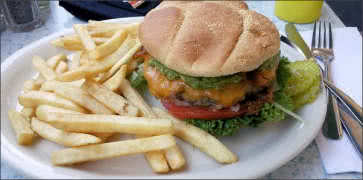 Burger at Ramona Cafe