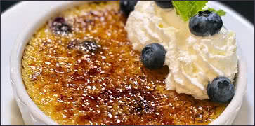 Blueberry Creme Brulee at Seoul Casa