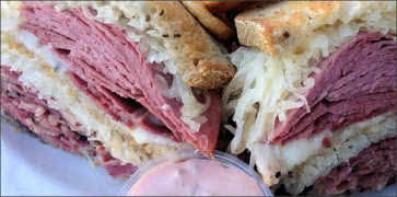 Stacked Reuben Sandwich at Sherman's Deli & Bakery