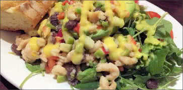 Shrimp and Avocado Salad at Sunflower Caffe