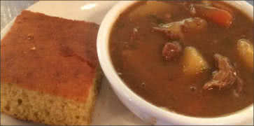 Traditional Irish Beef Stew at T-Bone Tom's Steakhouse