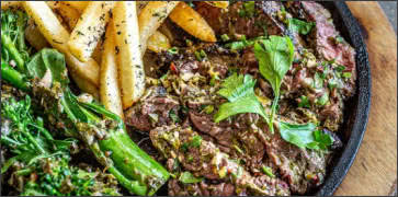 Argentinian Hanger Steak at Traveler's Table