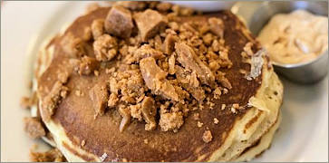 PBJ Pancakes Stack at Little Goat Diner