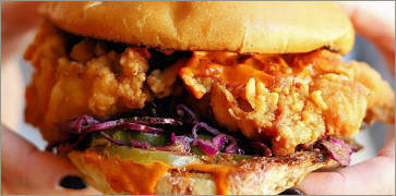 Crispy Chicken Sandwich at Slow Bone BBQ