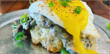 Sourdough Biscuits & Gravy at Wild Barley Kitchen & Brewery